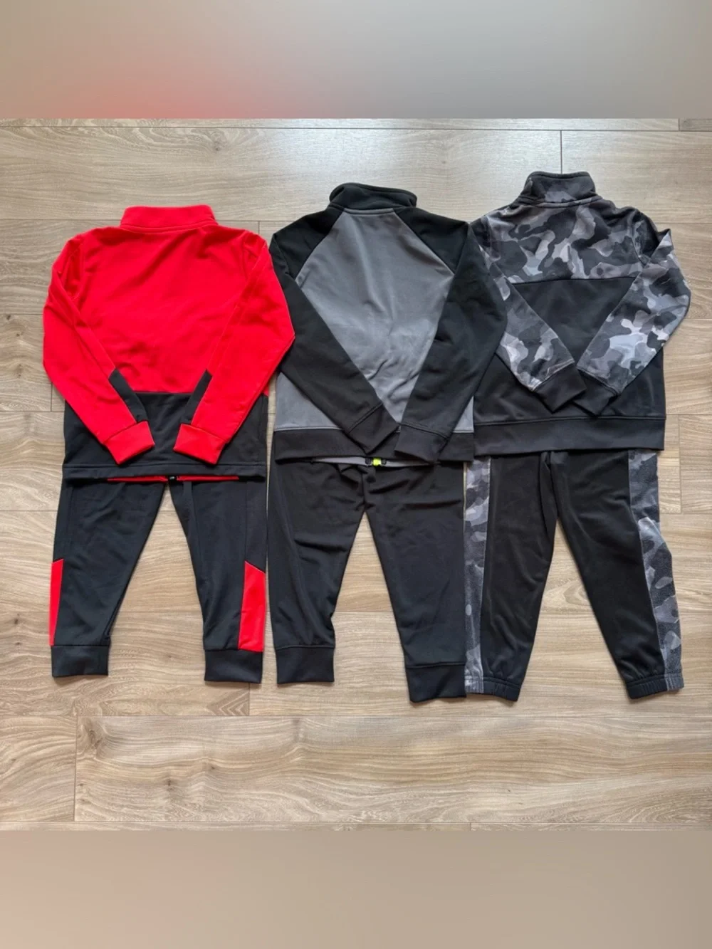 Nike Red, Black & Gray Kids Track Jacket 3 Sets - Picture 2 of 6